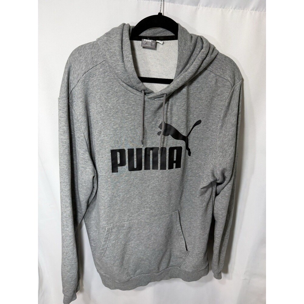 PUMA Hoodie Spellout Jumper Sweatshirt Mens Size XLarge Gray